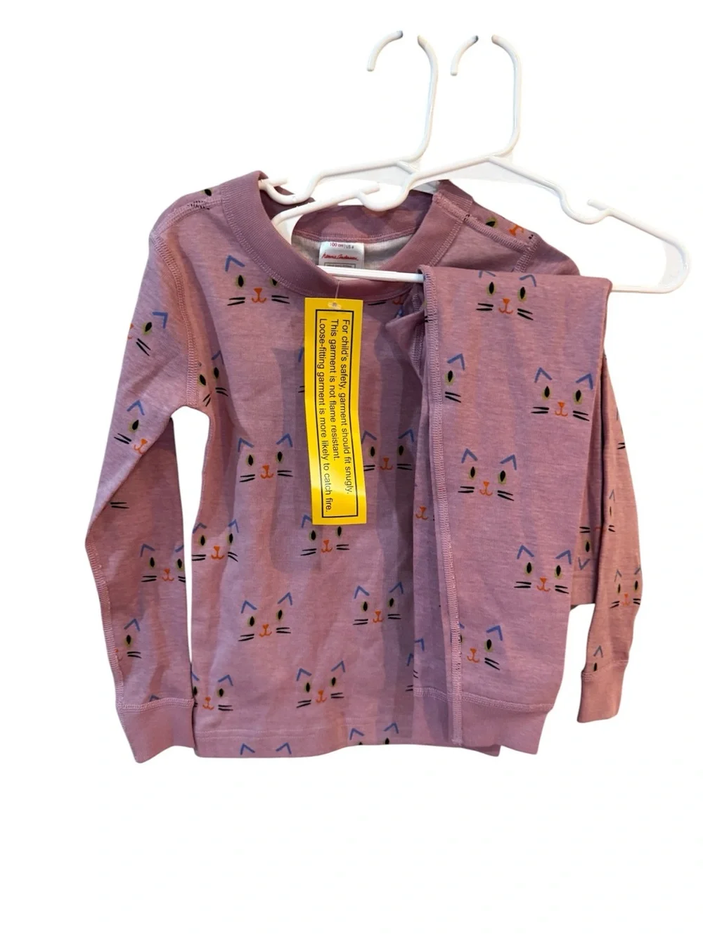NWT Hanna Andersson Purple Cat Long Sleeve Pajamas Organic Cotton 4